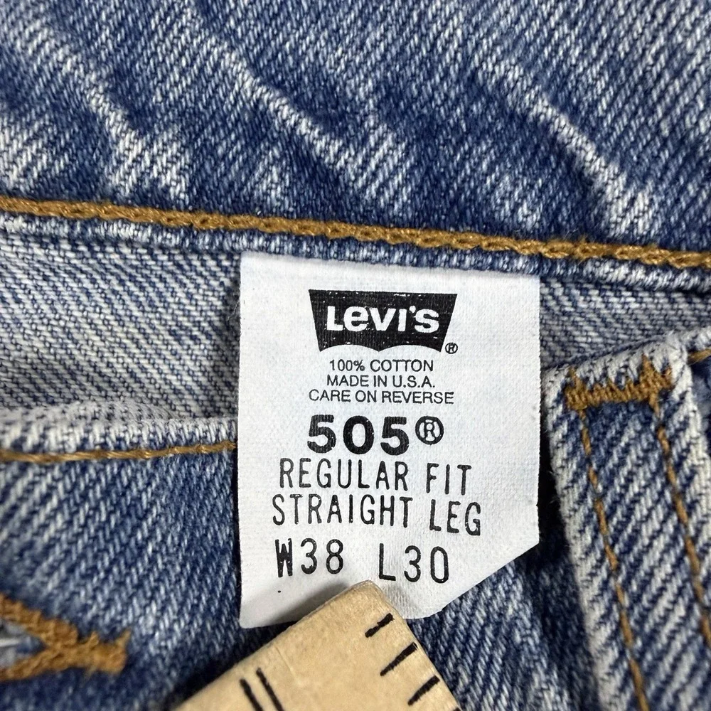 Vintage Levis 505 Jeans Mens 36x29 Denim Fade Made In USA 90s